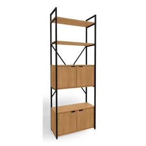 ESTANTE CON PUERTAS FREIJO NEGRO (BARILOCHE 200*72*33