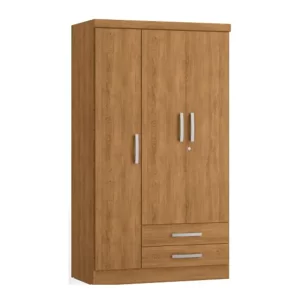 CLOSET 3 PUERTAS 2 CAJONES NOGAL LETICIA 180*91*47