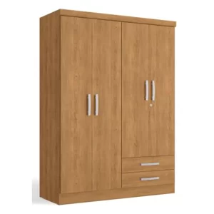 CLOSET 4 PUERTAS 2 CAJONES NOGAL JOSEFA 180*121*47