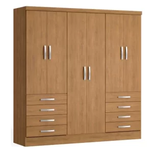 CLOSET 6 PUERTAS 8 CAJONES NOGAL AGUSTINA 200*180*47