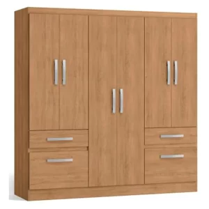 CLOSET 6 PUERTAS 2 CAJONES NOGAL LILIANA 180*162*45