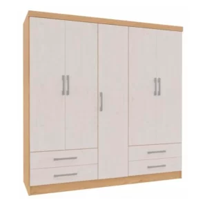 CLOSET 5 PUERTAS 4 CAJONES BICOLOR ANTONIA 181*152*47