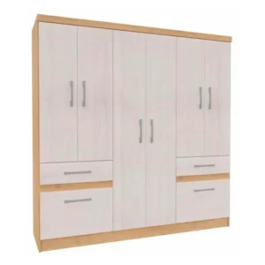 CLOSET 6 PUERTAS 2 CAJONES BICOLOR LILIANA 180*162*45