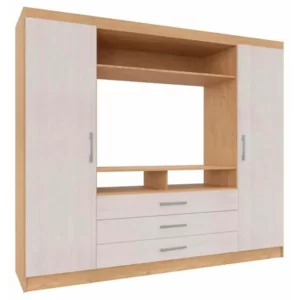 CLOSET 2 PUERTAS 3 CAJONES BICOLOR LCD 46 PULGADAS TRINIDAD 180*193*47