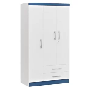CLOSET 3 PUERTAS 2 CAJONES BLANCO LETICIA COLORES 180*91*47