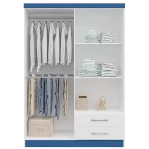 CLOSET 4 PUERTAS 2 CAJONES JOSEFA COLORES 180*121*47