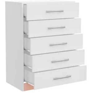 COMODA 5 CAJONES BLANCO CARLA COLORES 91*62*40