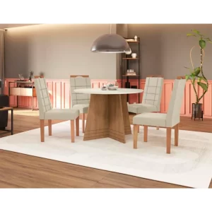 COMEDOR CAPRI 4 SILLAS 75*105