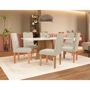 COMEDOR NOVARA 6 SILLAS 75*90*160